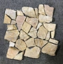 Yellow Limestone Loose Cladding Rock Surface with Net on Back